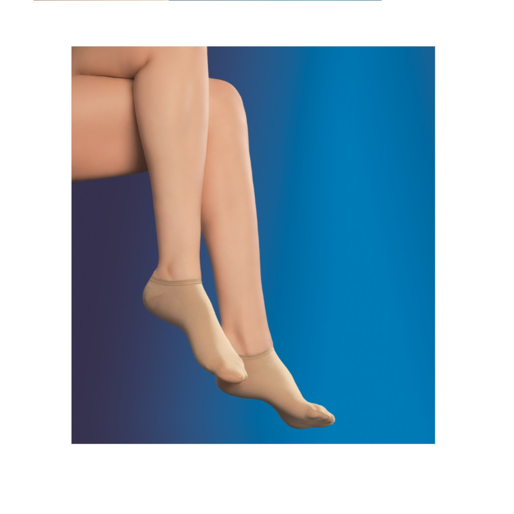 Șosete până la gleznă cu argint, de culoarea Bej, cod 1384