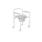 Scaun WC cu roti, pliabil, ajustabil pe inaltime, cod 804456