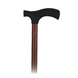 Baston din lemn cu mâner din plastic maro, 809398