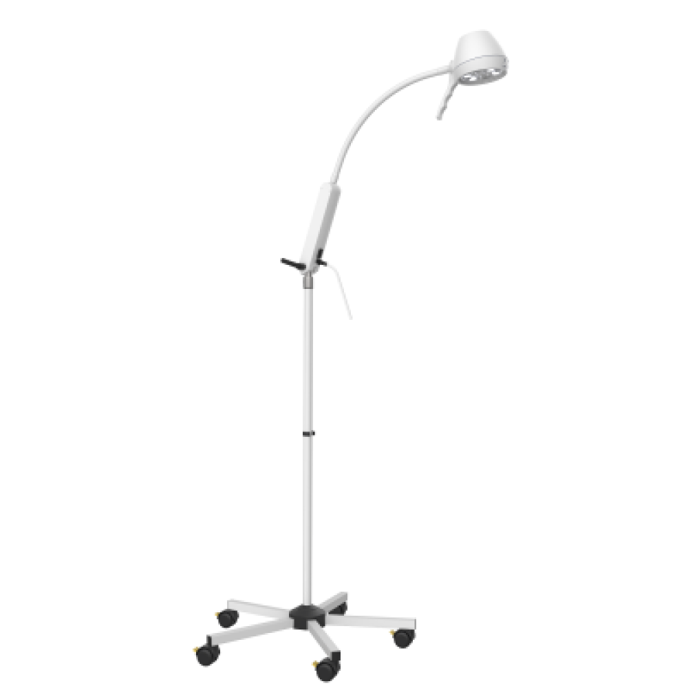 Lampă de examinare cu cadru mobil cu 5 roți și braț articulat, L111111A