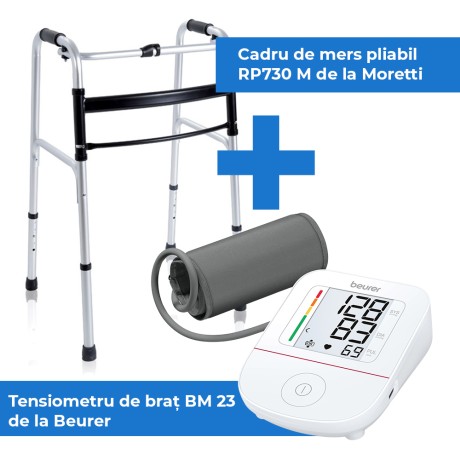Pachet Cadru de mers pliabil RP730 M si Tensiometru de brat BM23