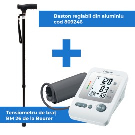 Pachet Baston reglabil din aluminiu 809246 si Tensiometru de brat BM26 