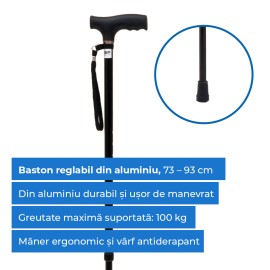 Baston reglabil din aluminiu, cod 809246 