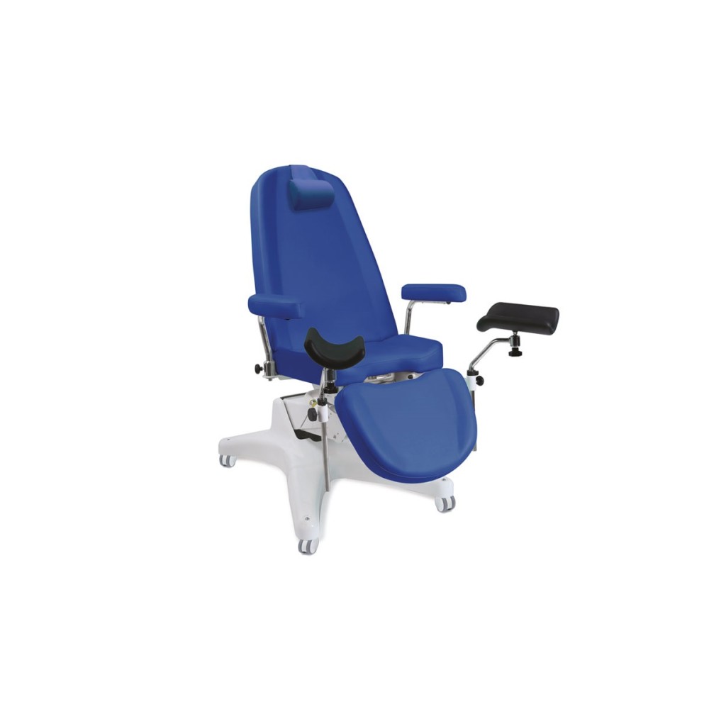 Masă de examinare ginecologică electrică cu roți, PM120BLU, 4 motoare, 3 secțiuni